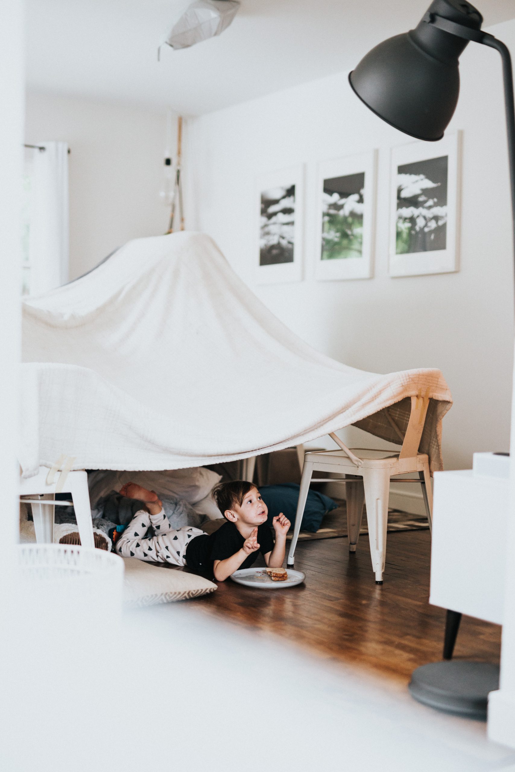 children in a den