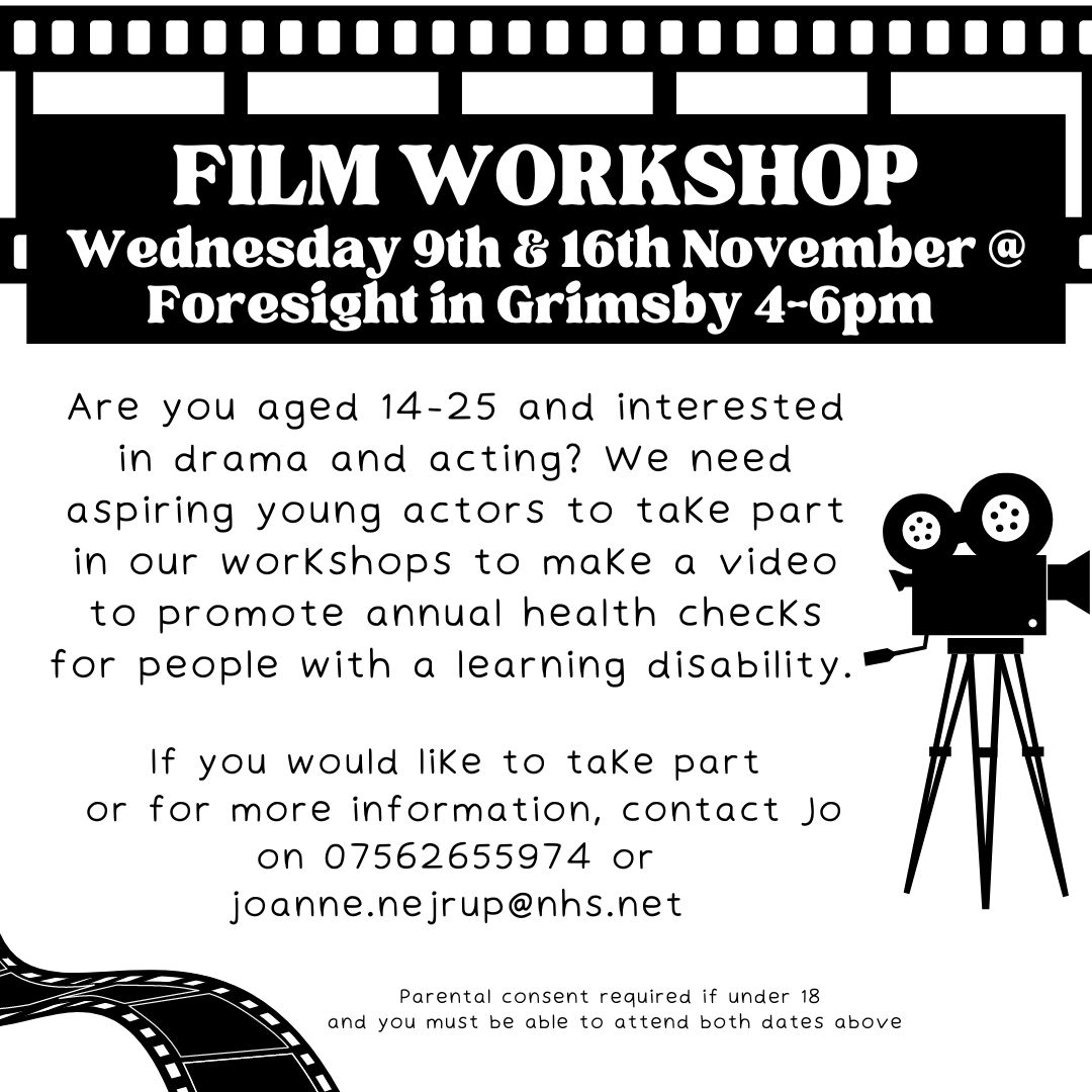 Film workshop- https://sendlocaloffer.nelincs.gov.uk/event/film-workshop/